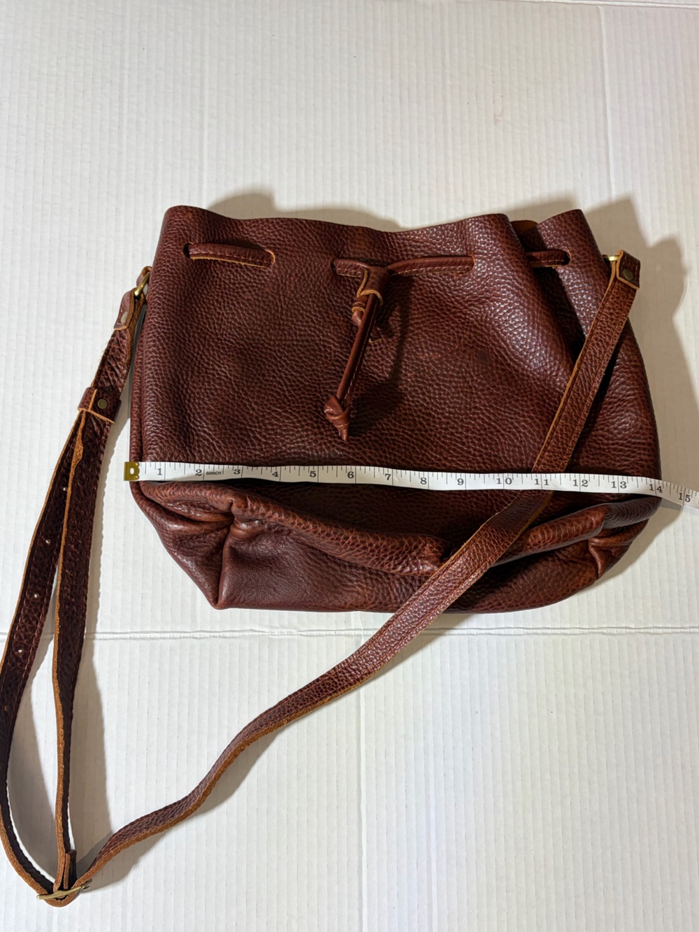 Portland Leather Goods Drawstring Bucket Bag - Picture 9 of 9